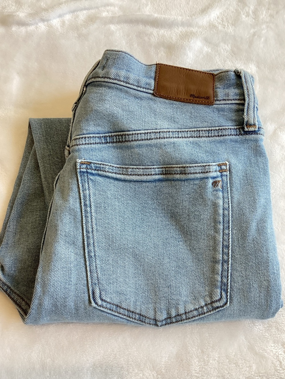 Madewell Perfect Vintage Jean High Rise Distressed Light Blue Denim 29